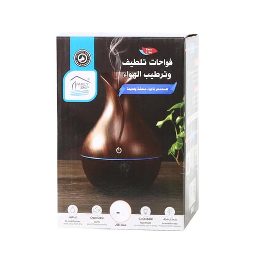 فواحة عطرية شحن على شكل مزهرية مع إضاءة