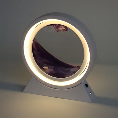 إضاءة ليد مع لوحة زجاج بتصميم الرمال المتحركة