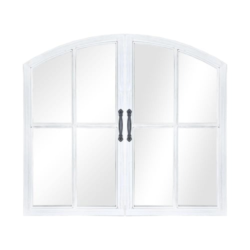 مرايا جداريه فخمه شكل شباك قطعتين