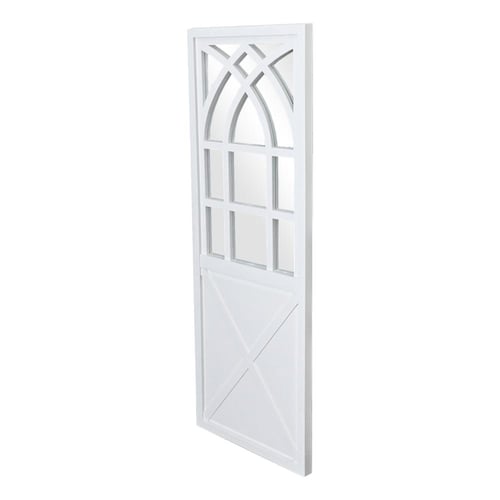 مرايا جدارية طويله لون ابيض