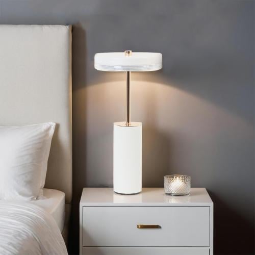 مصباح طاولة لاسلكي يعمل باللمس 3 الوان اضاءة شحن