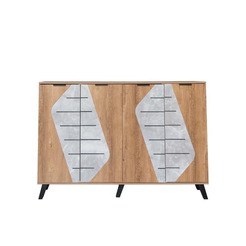 خزانة أحذية خشبية 2 أقسام مع 5 مستويات صناعة ماليز...