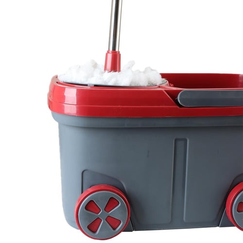 ممسحة ارضيات دوارة ستيل مع دلو