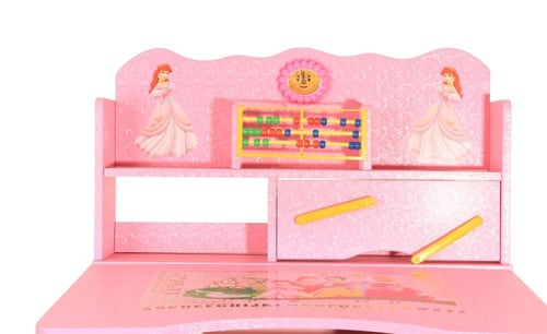 طاولة مدرسة للاطفال مع كرسي لون وردي – تصميم أميرا...