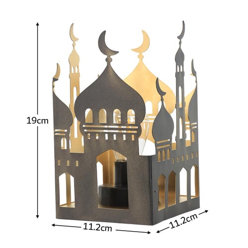 ديكور إضاءة رمضانية للطاولة – قبة مسجد معدنية