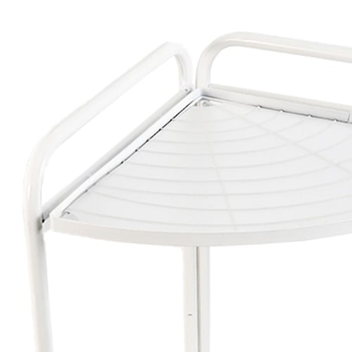 رفوف تنظيم معدنية زاوية 3 أدوار لون ابيض