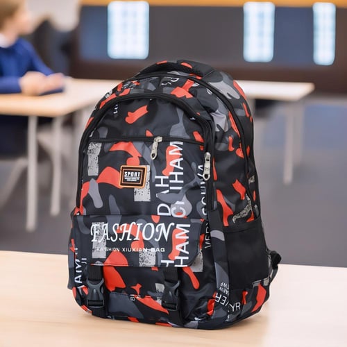 شنطة مدرسية للاولاد والبنات مع جيوب مقسمة وسحاب لل...