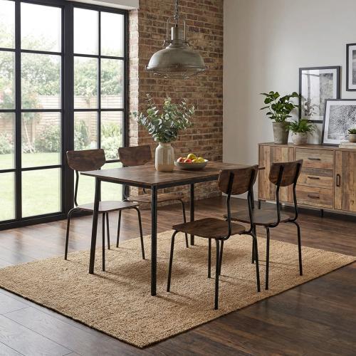 طاولة طعام مودرن 4 كراسي خشب مقاس 110*70*74.5 سم -...