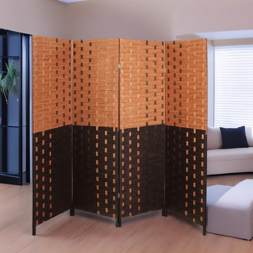 حواجز بارتشن من الخسف 4 اقسام لون بني غامق وبيج