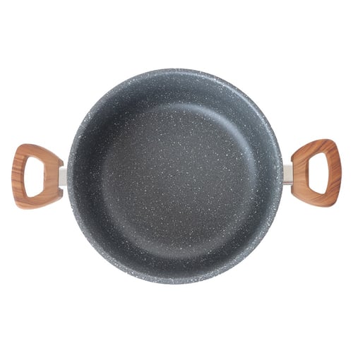 قدر عميق جرانيت مع غطاء مقاس 24 سم