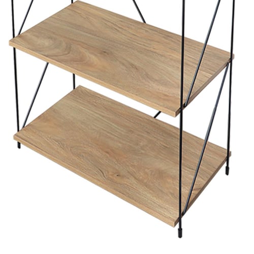 وحدة رفوف خشب ماليزي 5 ادوار متعددة الإستخدام خشبي