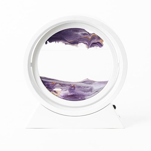 إضاءة ليد مع لوحة زجاج بتصميم الرمال المتحركة