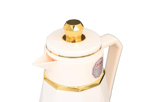 ثلاجة تقديم القهوة والشاي بسعة 1 لتر - بيج فاتح وذ...