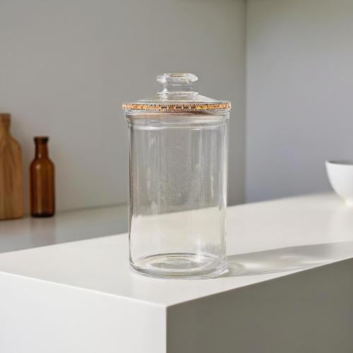 برطمان اكريلك بغطاء لحفظ الطعام - شفاف