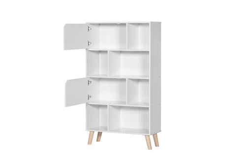 دولاب متعدد الإستخدام 4 ادوار خشب ماليزي لون أبيض