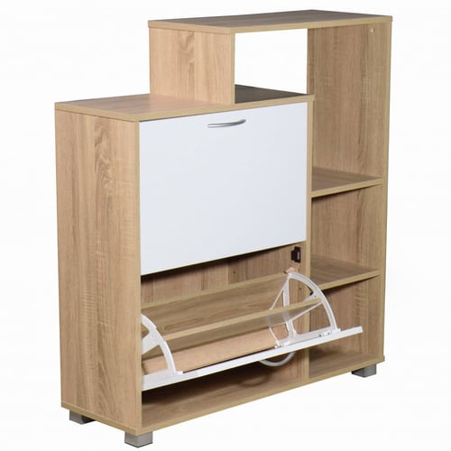 خزانة تنظيم الأحذية من الخشب الماليزي دورين مع أرف...