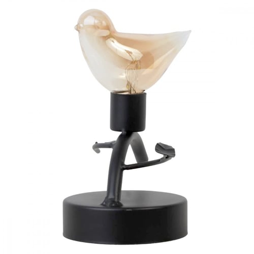 مصباح طاولة على شكل عصفور فوق الغصن