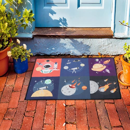 سجادة اطفال بتصميم فضاء مقاس 80*50 سم