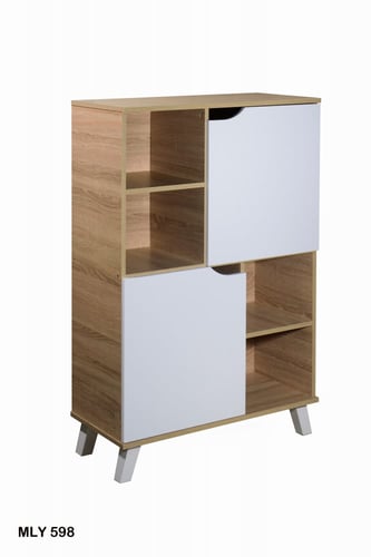 وحدة تخزين ادراج 4 دور خشب ماليزي بابين لون خشبي و...