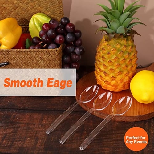 ملاعق اكل شفاف 160 حبة