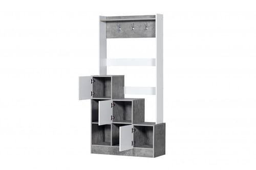 وحدة تخزين رفوف وأدراج مع ستاند تعليق خشب ماليزي ب...