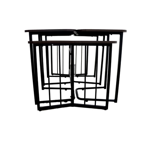 طقم طاولات قهوة 5 قطع - بني