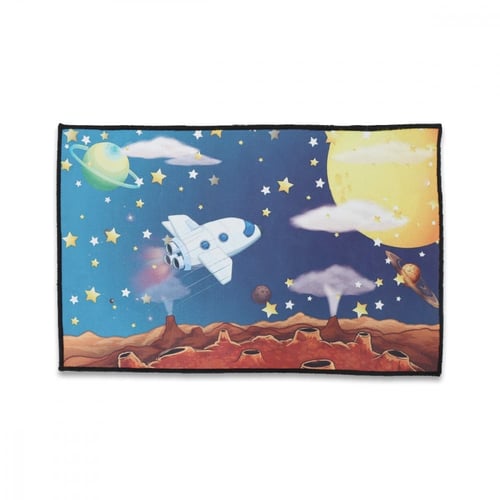 سجادة غرف اطفال شكل رسومات فضاء مقاس 80*50 سم