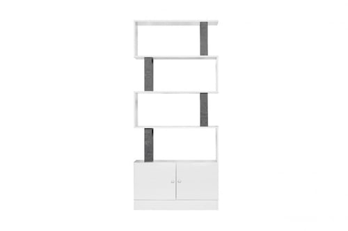 وحدة رفوف خشب ماليزي 4 أدوار مع درج تخزين – لون أب...