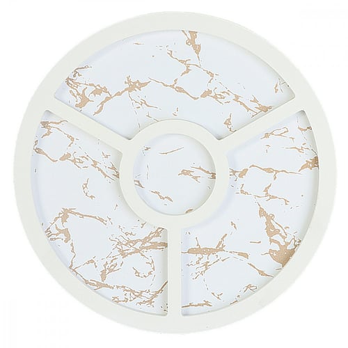 صحن مكسرات وحلويات مقسم