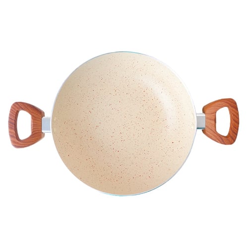 مقلى جرانيت مع غطاء بيج A-06-3