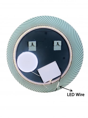 مراية دائرية مودرن مع إضاءة A_13_1