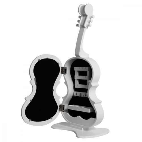 خزاة اكسسوار مع مرآة على شكل جيتار ابيض