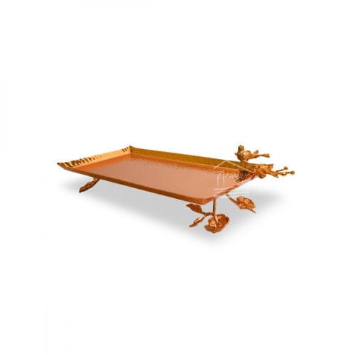 صحن تقديم معدني ذهبي A_11_5