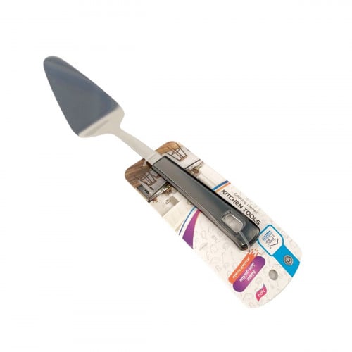 ملاعق تقديم الكيك والحلويات من الإستيل لون رصاصي-O...