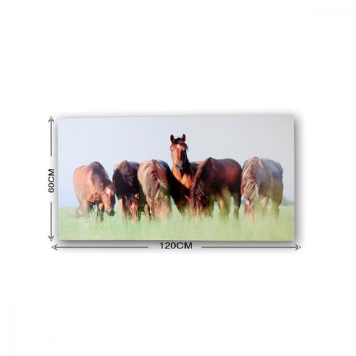 لوحة جدارية بتصميم أحصنة مقاس 120*60 سم