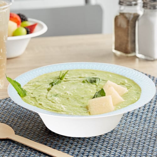 صحون تقديم عميقة مزخرفة 8 حبات لون ازرق فاتح G_01_...