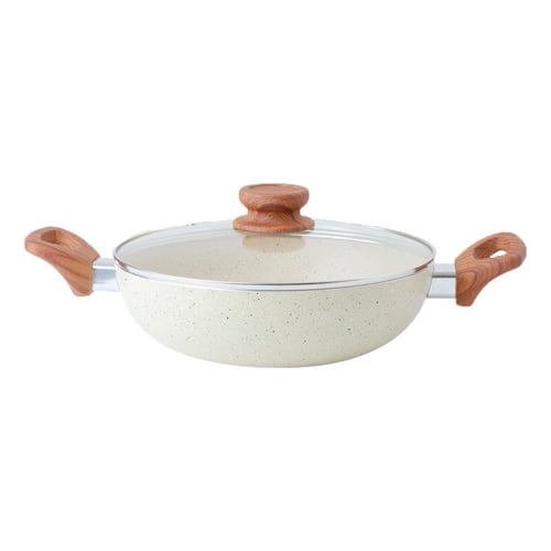 مقلى جرانيت مع غطاء بيج A-06-3