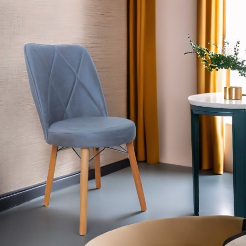 كرسي جلوس فاخر بقاعدة خشب رصاصي