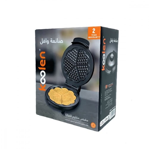 كولين جهاز صنع وافل مع تحكم بالحرارة لون أسود