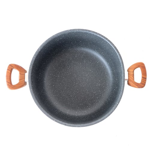 قدر طبخ عميق غير لاصق بغطاء مقاس 28 A-06-2 A-07-2س...