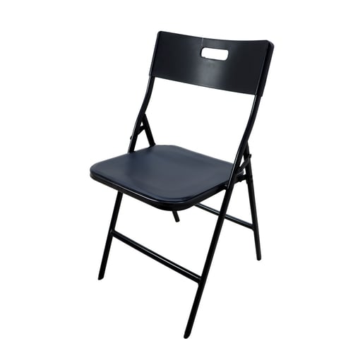 كرسي فايبر اسود قابل للطي