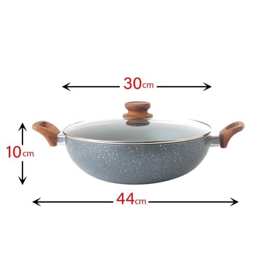 مقلاة عميقة بغطاء غير لاصقة