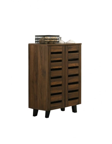 خزانة أحذيه 4 ارفف خشب ماليزي عالي الجودة لون بني