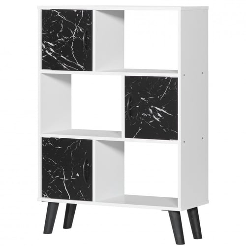 خزانة تنظيم كتب خشب ماليزي مقسمة ثلاث أرفف مع ادرا...