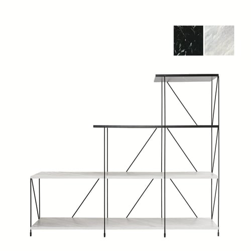 وحدة أرفف كتب خشب ماليزي مدرج برفوف مفتوحة 4 ادوار...