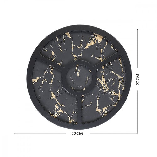 صحن مكسرات وحلويات مقسم