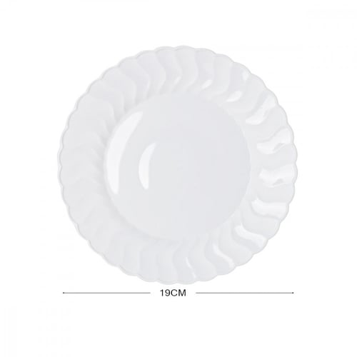 صحون تقديم دائرية 10 حبة لون أبيض G_01_3