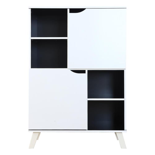 وحدة تخزين ادراج 4 دور خشب ماليزي بابين لون ابيض و...