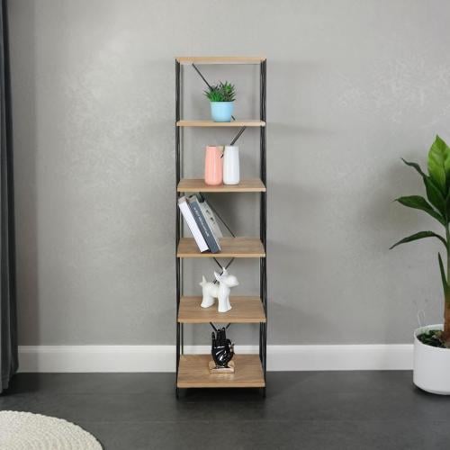 استاند رفوف 6 دور خشب ماليزي , قاعدة معدن ثابتة لو...