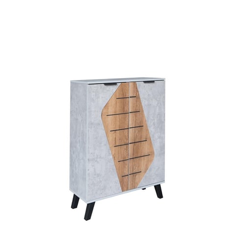 خزانة أحذية خشب ماليزي 2 باب 5 طبقات تنظيم , رصاصي...